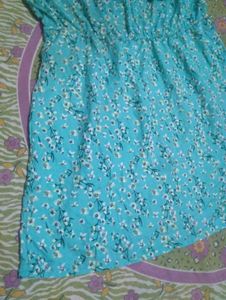 Cute Blue Floral Summer Dress