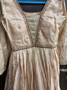 Elegant Peach Ethnic Gown