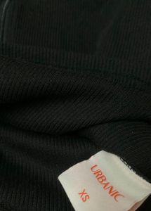 Black Cropped Zip-Up Top