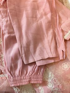 Beautiful light pink kurta set 3pc