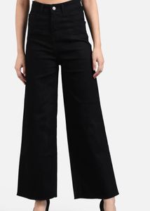 Black Wide Leg Denim Pants