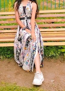 Exported Backless Halter Neck Dress 🏖️
