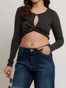 Stylish Cut-Out Crop Top