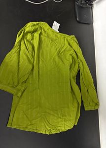 Lime Green Embroidered Kurta