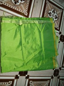 Vibrant Green Silk Saree