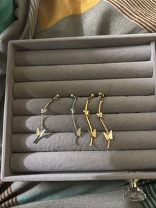 Chic Butterfly Drop Earrings (Gold &amp; Silver)