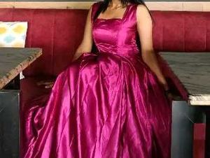 Elegant Magenta A-Line Gown