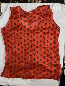 Stylish Orange Printed Kurta