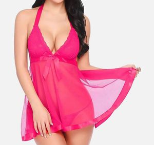 Sexy Pink Babydoll Lingerie Set