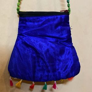 Embroidered Peacock Sling Bag