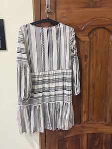 trends dnmx Boho Mini Dress with Striped Pr