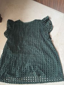 Stylish Green Textured Top