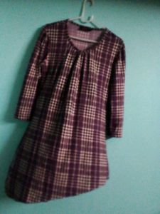Chic Purple Houndstooth Top winterwear
