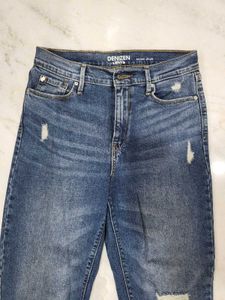 Levi's High-Waisted Distressed Jeans