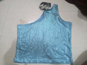 Sparkly Halter Neck Crop Top