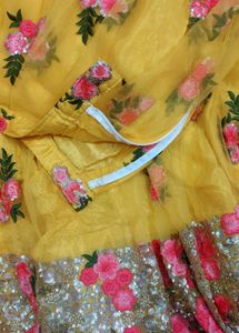 Floral Sequin Lehenga Choli Set