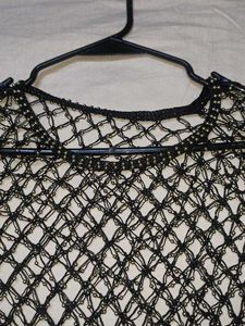 Beaded Net Crop Top