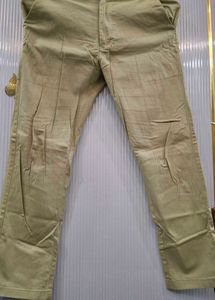 mustard Linen Blend Pants