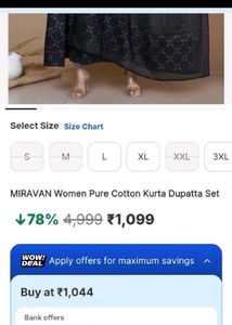 Stylish Blue Printed Kurta Set