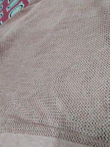 Pink Knit crop Hoodie