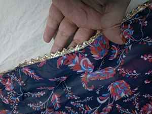 Navy Blue Paisley👗 Print Dupatta