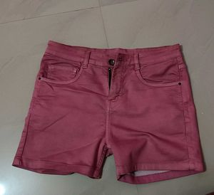 Pink Casual Shorts