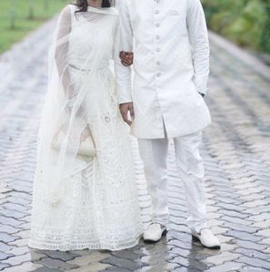 Elegant White Lehenga Set with dupatta