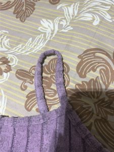 Purple Ribbed Cami Top