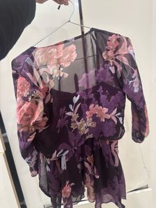 Floral Print Chiffon Dress