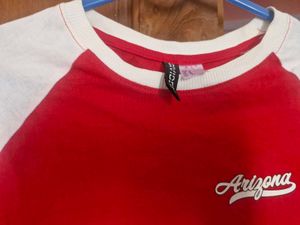 Arizona Red &amp; White Raglan Tee
