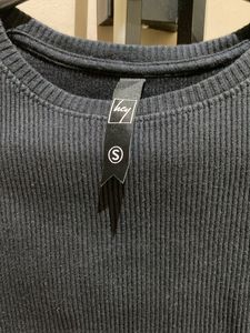 Black Ribbed T-Shirt