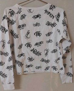 White "RE WIND" Graphic Sweatshirt