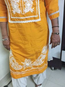 mustard cotton suite
