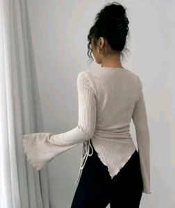 Ribbed Knit Asymmetrical Top (4 colors)