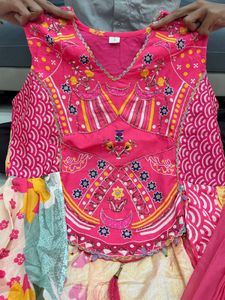Beautiful Pink &amp; Yellow Floral Dress