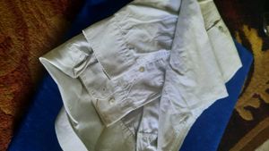 2pcs blackberry Men's White Striped Shirt