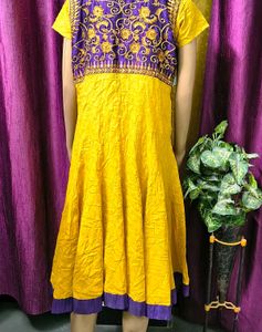 Vibrant Yellow Embroidered Kurti