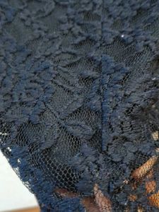 Elegant Black Lace Midi Skirt