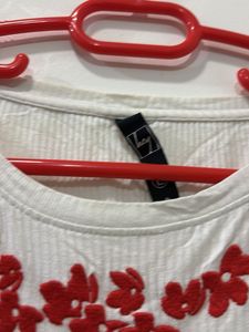 White Embroidered Top