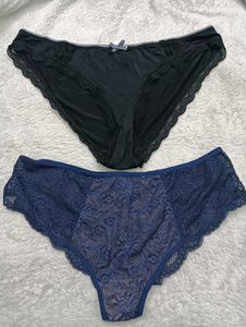 Lace Trimmed💙big size Panty Set