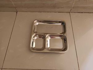 Unused Stainless Steel Thali Plate
