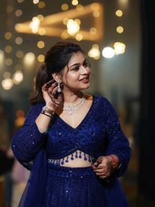 💙✨️Beads Work Cocktail Night Lehga✨️💙