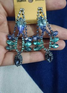 Elegant Blue Drop Earrings (LULU)