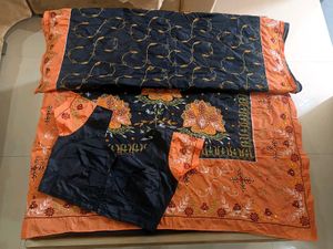 Beautiful Silk Saree With Matching Blouse