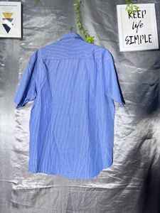 Classic Blue Gingham Short Sleeve Shirt