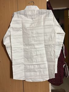 White Striped Casual Shirt