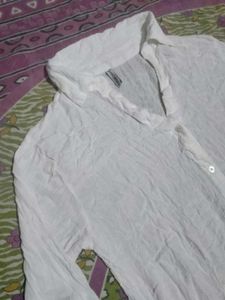 White Collared Button-Down Tunic