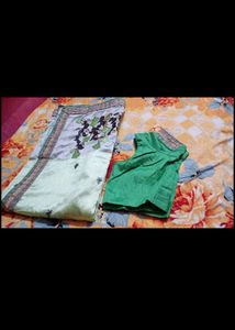 silk embroidery work sare