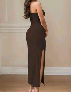 Coffee Brown A Line Dress