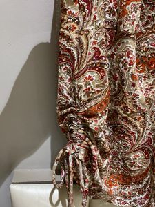 Paisley Print Ruched Top